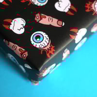 Image 3 of Luxury horror gift wrap - extracted tooth, severed finger & detached eyeballs - a2 gift wrap