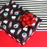 Image 5 of Luxury horror gift wrap - extracted tooth, severed finger & detached eyeballs - a2 gift wrap