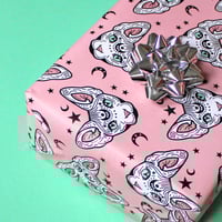 Image 2 of Luxury Mystical Sphynx Cat wrapping paper - sphynx cat - witchy -  a2 gift wrap sheets