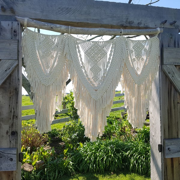 Image of Extra Large Macrame wall Hanging / Wedding backdrop