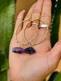 Image 4 of Amethyst hoops