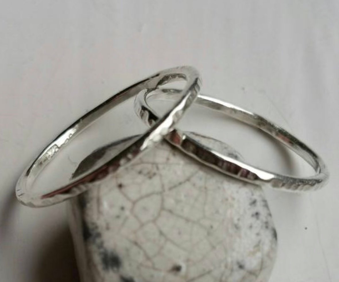 not for sale Ladies thin handmade 925 Silver Wedding Ring