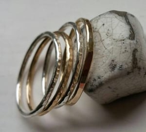 Ladies thin handmade 925 Silver Wedding Ring