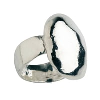 Image 1 of Unusual silver pebble ring