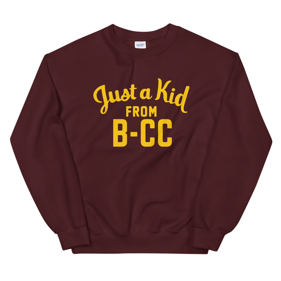 Image of A Kid From B-CC Sweatshirt (Maroon)