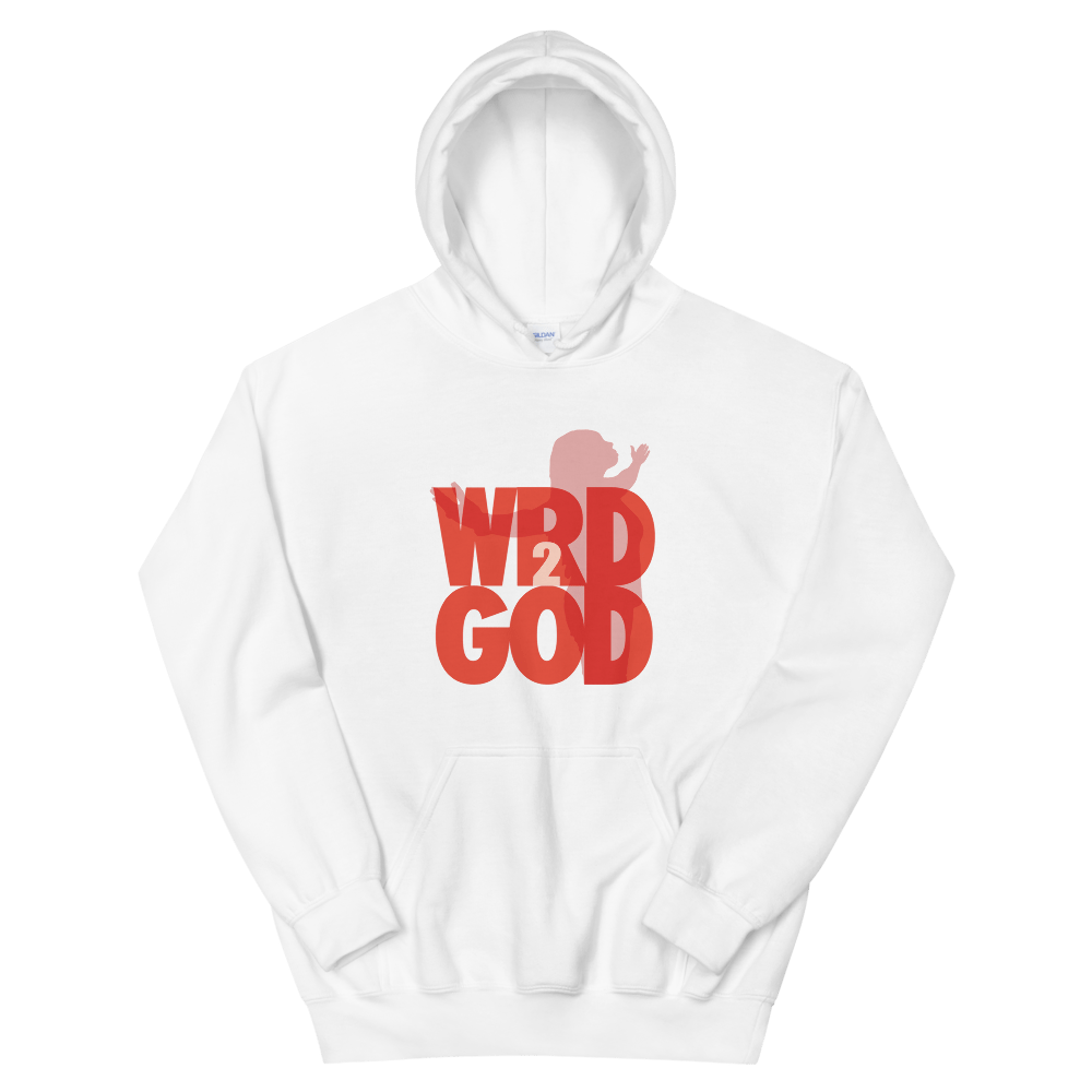 Image of White/ Red Unisex Hoodie