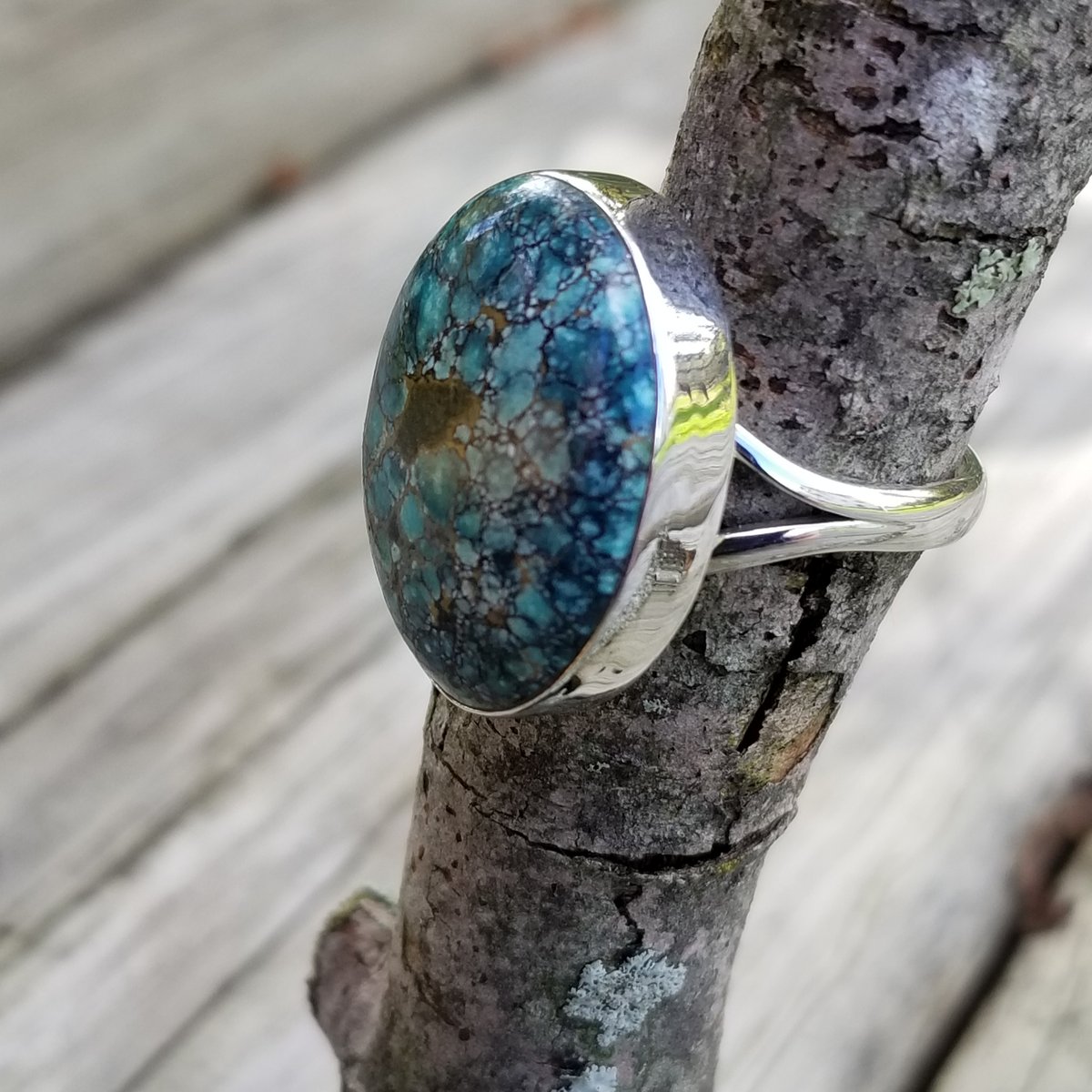Image of Lakeside - Tibetan Turquise Ring in Sterling Silver