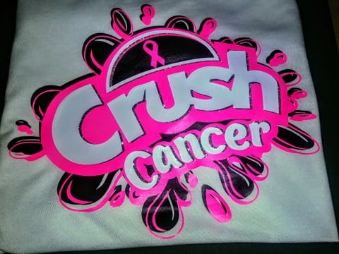 Crush Cancer Las Vegas Lights NFL Shirt Cancer Support Women Men