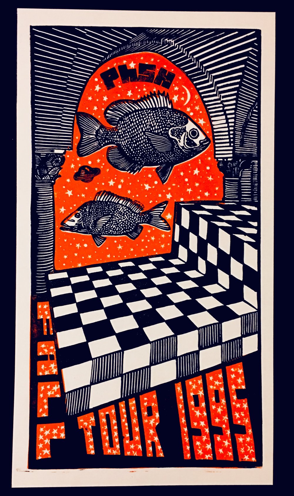 “Audience Chess Move” Phish Fall Tour 1995 Poster (Sets, Singles and T Shirts)