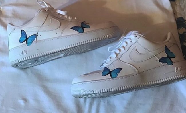 Nike air force with hotsell blue butterflies