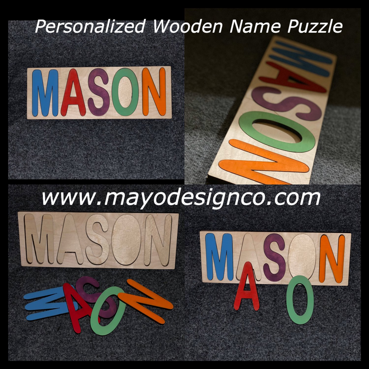 Image of Personalized Wooden Name Puzzle