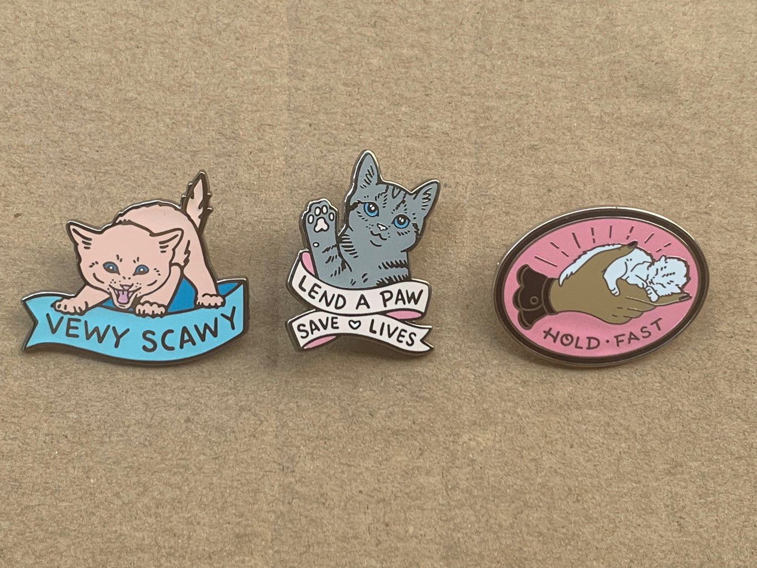 Image of Vewy Scawy Kitten Pin