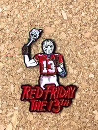 Red Friday the 13th Pin
