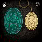 Image of The Skelton Crew Collection: Cthulhu patch & keychain set!