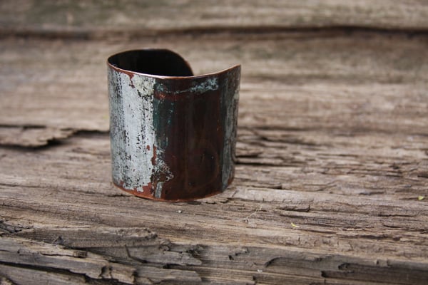 Image of Large Patchwork Copper Cuff