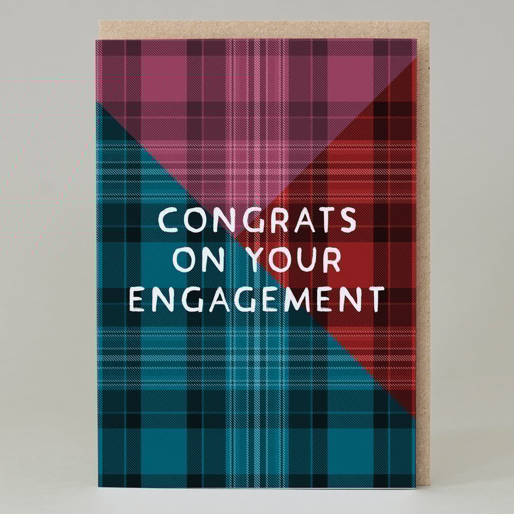 Image of Congrats on your engagement Tartan (Card) TN037