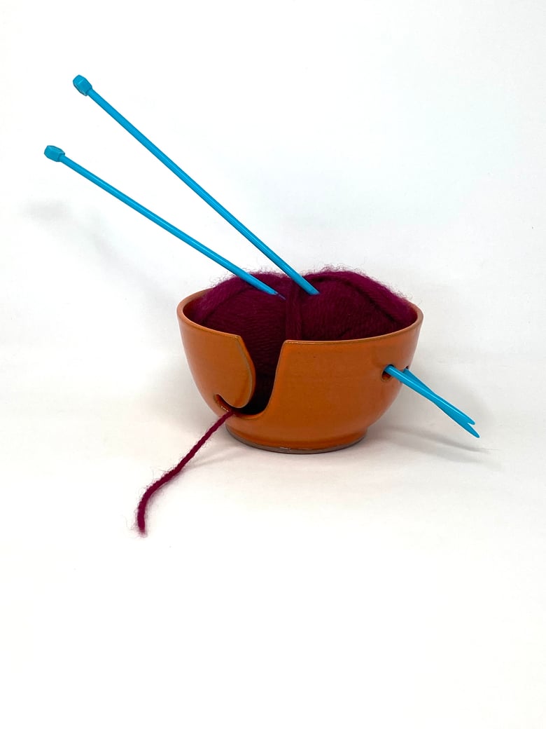 Image of Orange Glazed String Bowl