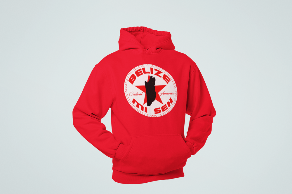 Image of BELIZE MI SEH HOODIE/CREWNECK - RED/BLACK