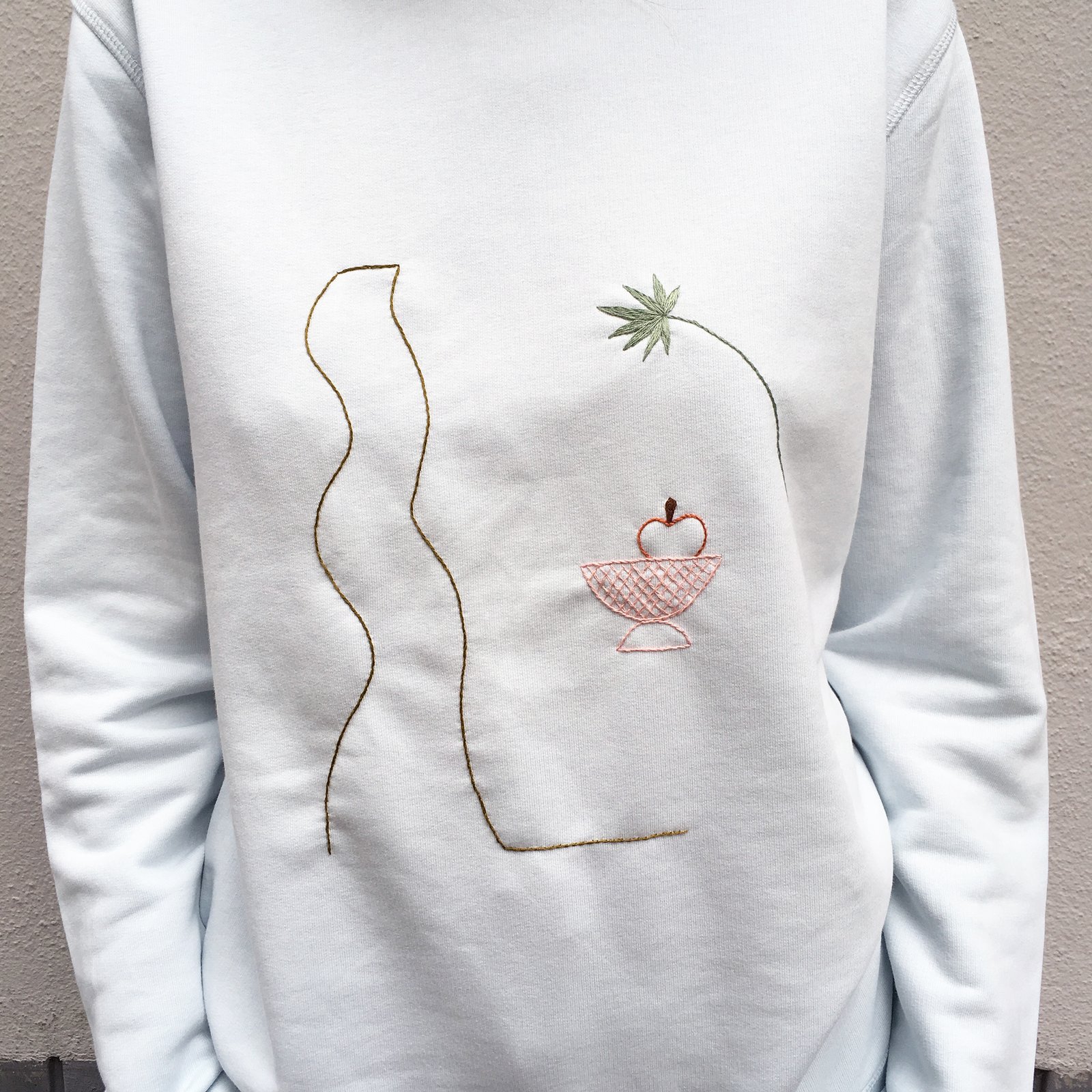 hand embroidered sweatshirt