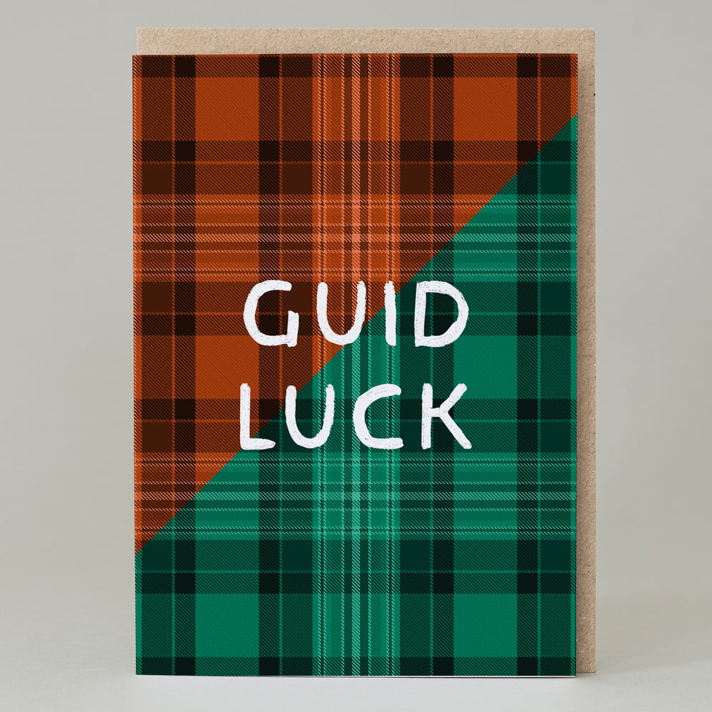 Image of Guid Luck Tartan (Card) TN030