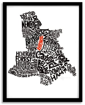 Image of London Borough of Lewisham - Districts Type Map