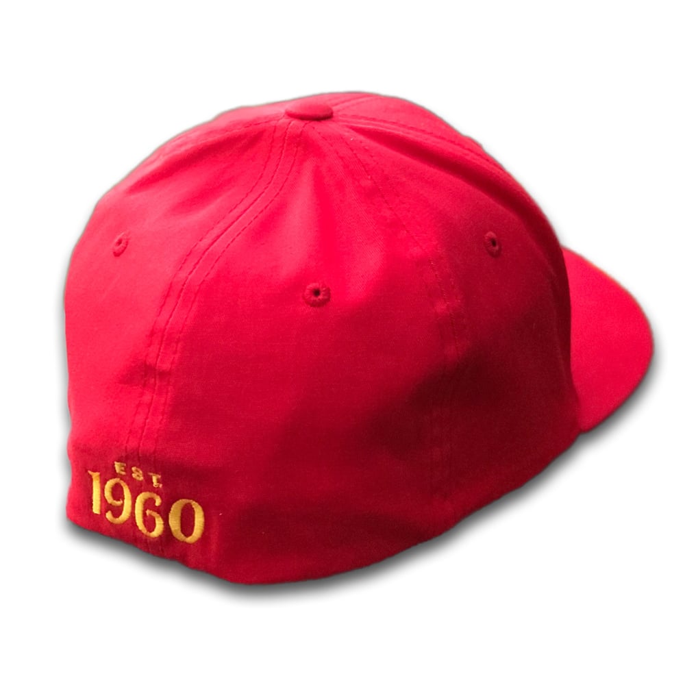 Image of KC Monogram Fitted Hat | Red