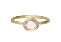 Image 2 of Icy pink sapphire engagement ring. Rose cut. 18k. Samuel 