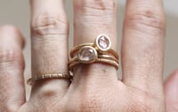 Image 5 of Icy pink sapphire engagement ring. Rose cut. 18k. Samuel 