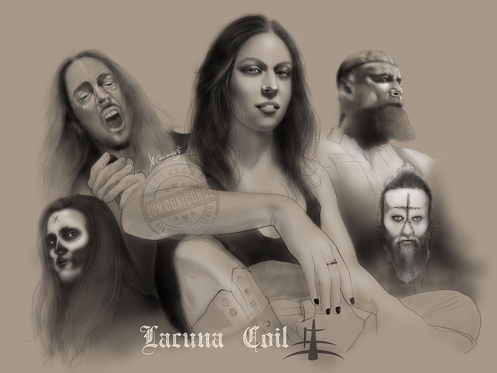 Image of Lacuna Coil - Portraits (18”X24” Poster)