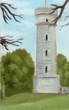 "The Battlefield Tower" Oil Study by lin buckner