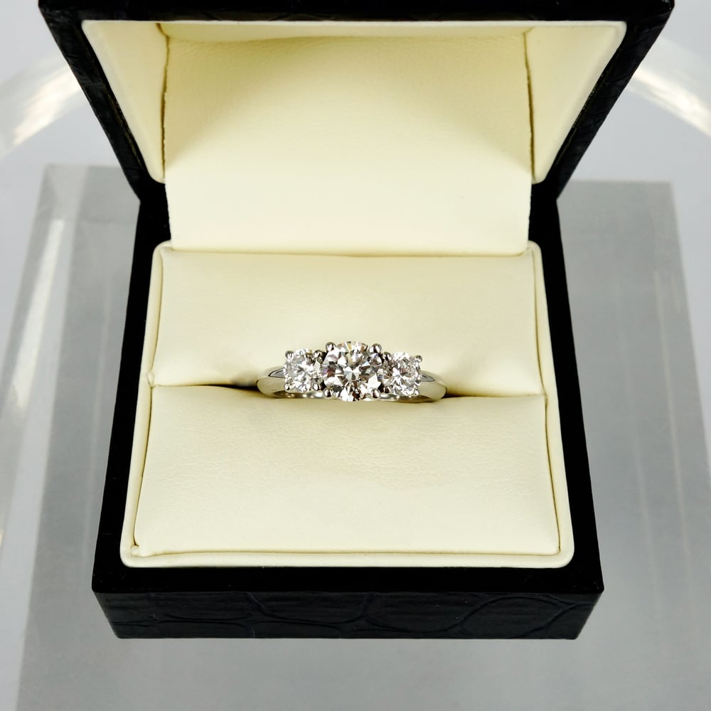 Image of PJ5624 Three stone diamond trilogy style ring 