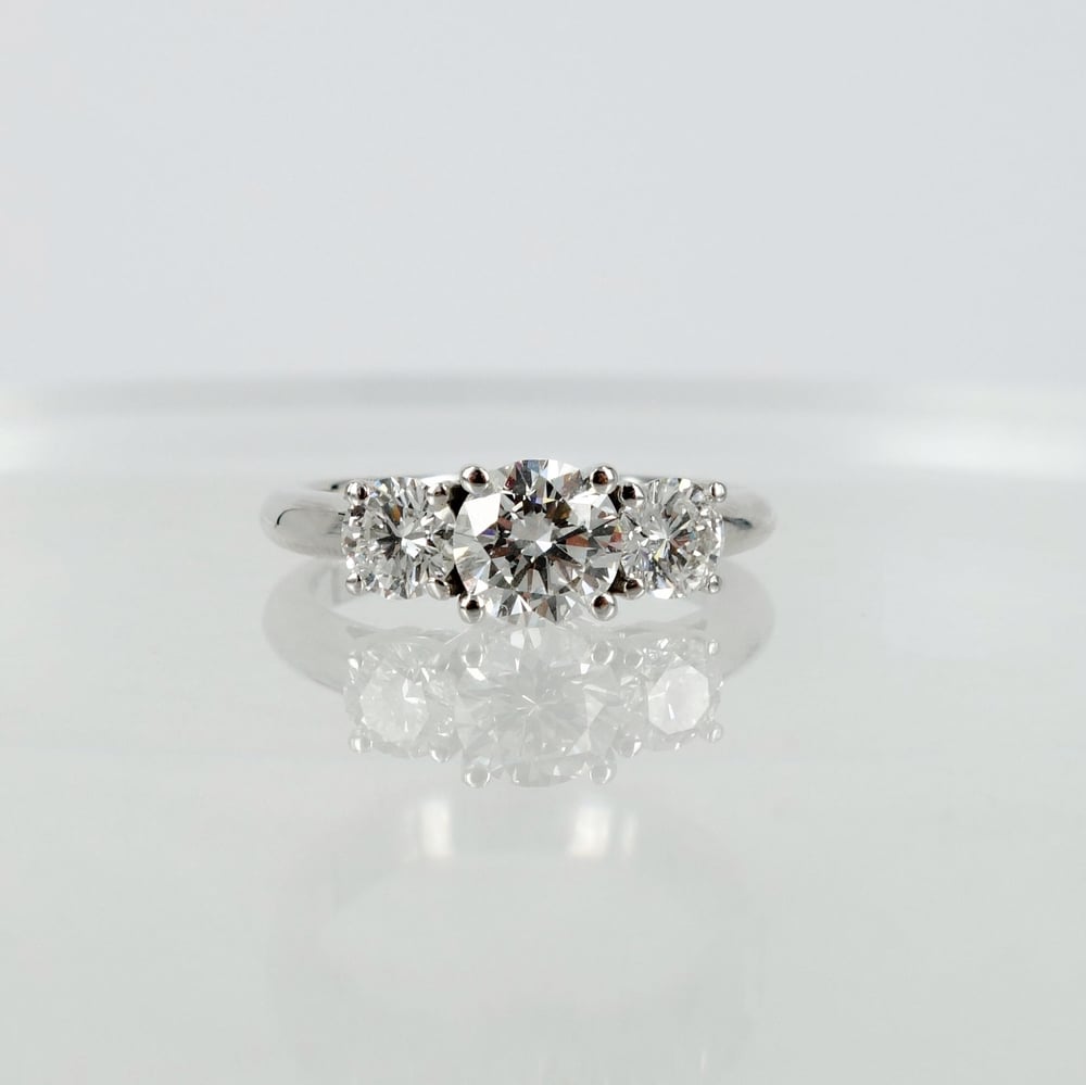 Image of PJ5624 Three stone diamond trilogy style ring 