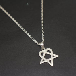 Image of Small HIM Heartagram Necklace Charm