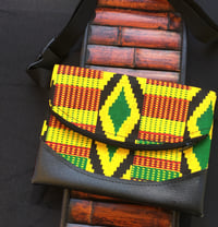 Image 1 of Designs By IvoryB Fanny Pack-Kente Yellow Ankara African Print