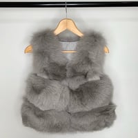 Image 2 of Luxury Grey Fur Gilet - WAS £170