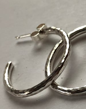 925 Silver Hoop Earrings -About one inch/2.5 cm