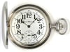 Dueber Pocket Watch with Swiss Made Mechanical Movement, Chrome Plated Steel Case, Model 25