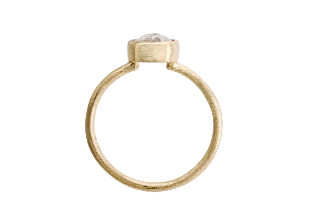 Image of Salt and Pepper diamond ring. 18k. Navajo