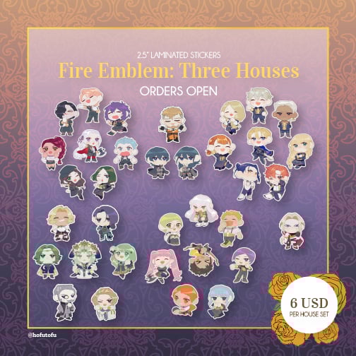 Image of Fire Emblem: Three Houses Laminated Stickers