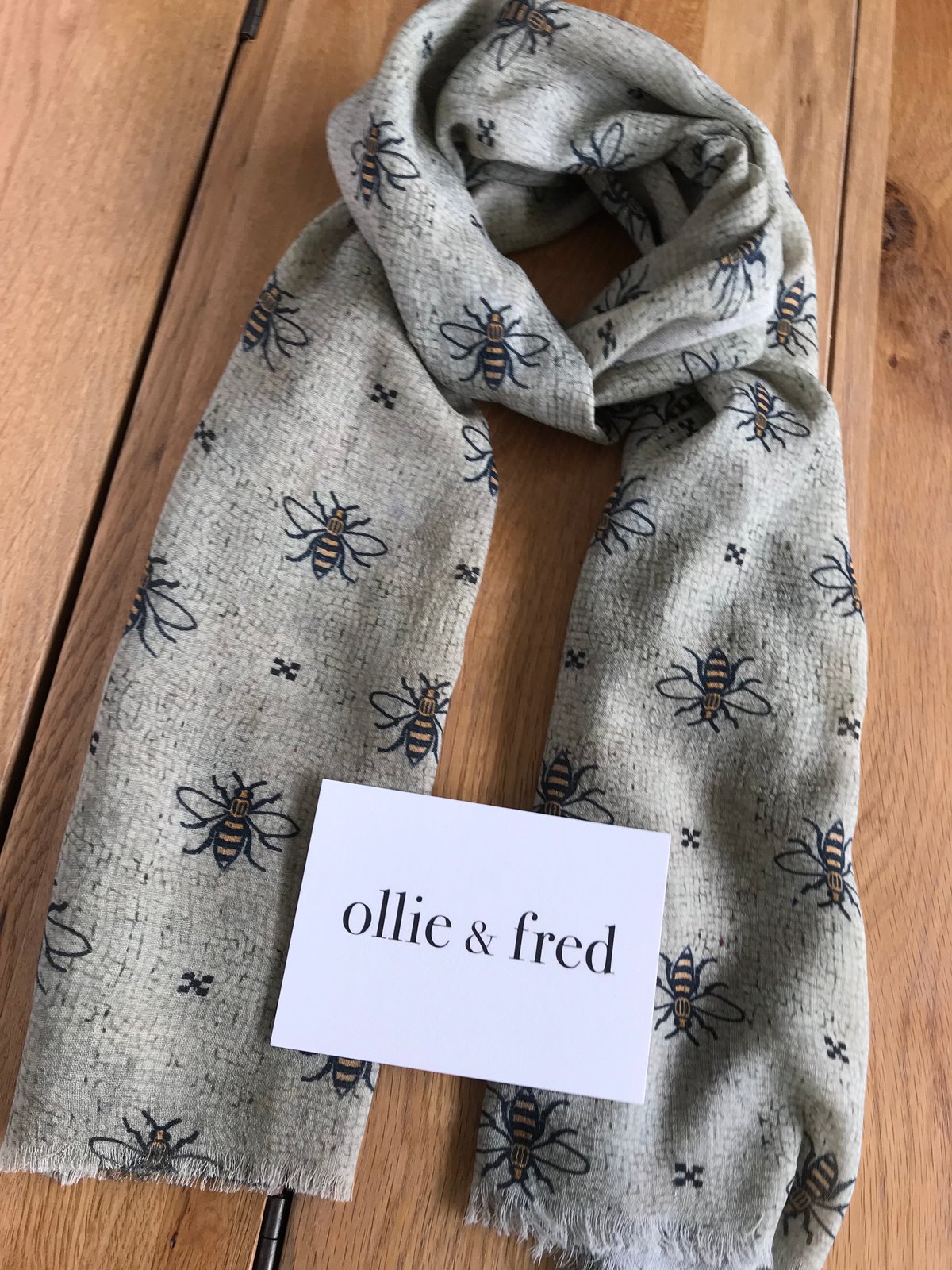 Image of Manchester Bee 100% Wool Scarf by Ollie + Fred