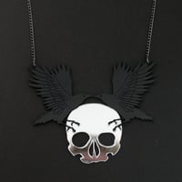 Image 3 of Gothic Crow and Skull Necklace - Pre-order