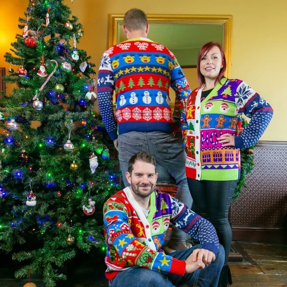 Image of Cheesy Selection Box - Christmas Cardigan (limited edition) 