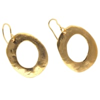 Image 2 of Lola flat hoop earrings