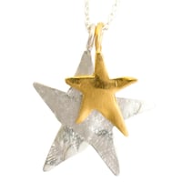 Image 1 of Ziggy double star charm necklace