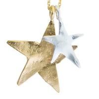 Image 3 of Ziggy double star charm necklace