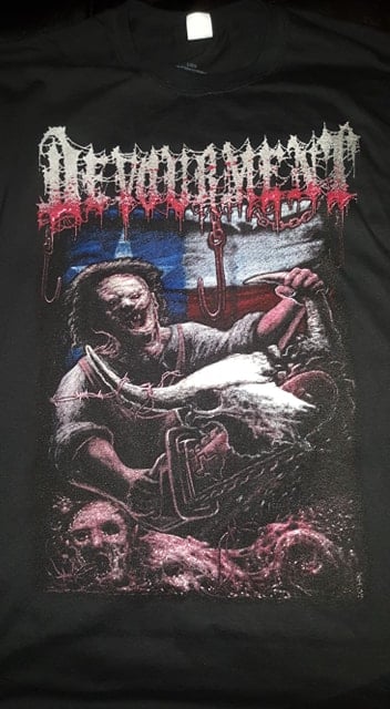 Image of DEVOURMENT CHAINSAW T SHIRT (IN STOCK)