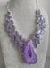 Image of PURPLE AGATE STATEMENT NECKLACE SET