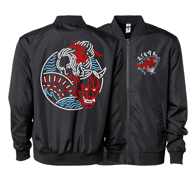 GetSavage Neon Oni Bomber Jacket