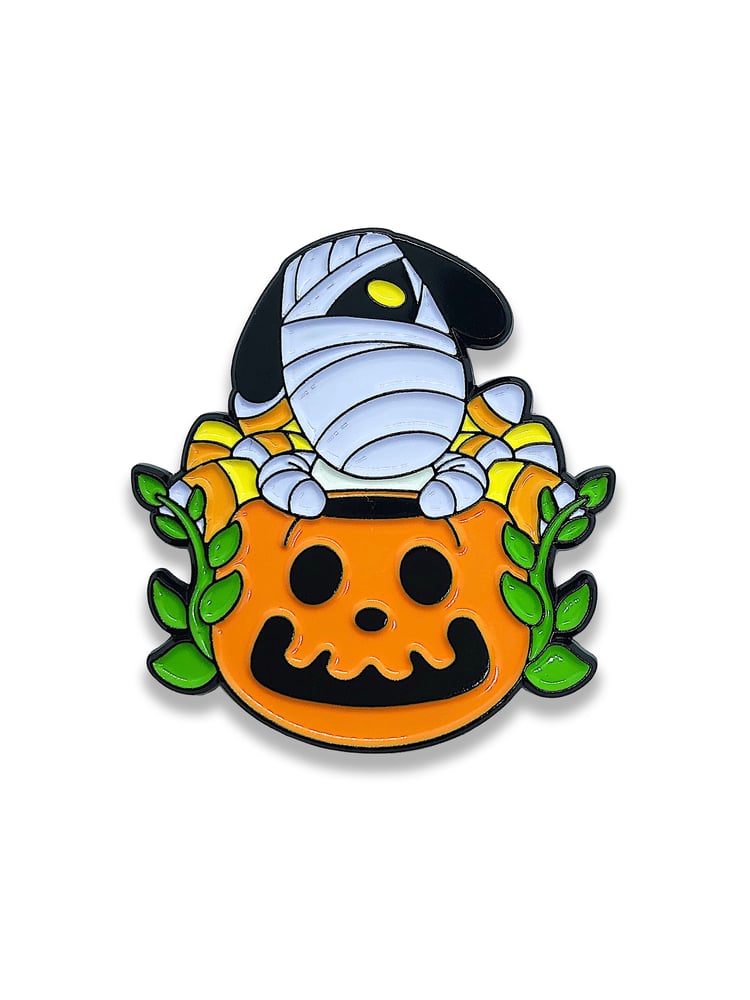 Image of Lucky’s JACK-o’-Lantern enamel pin