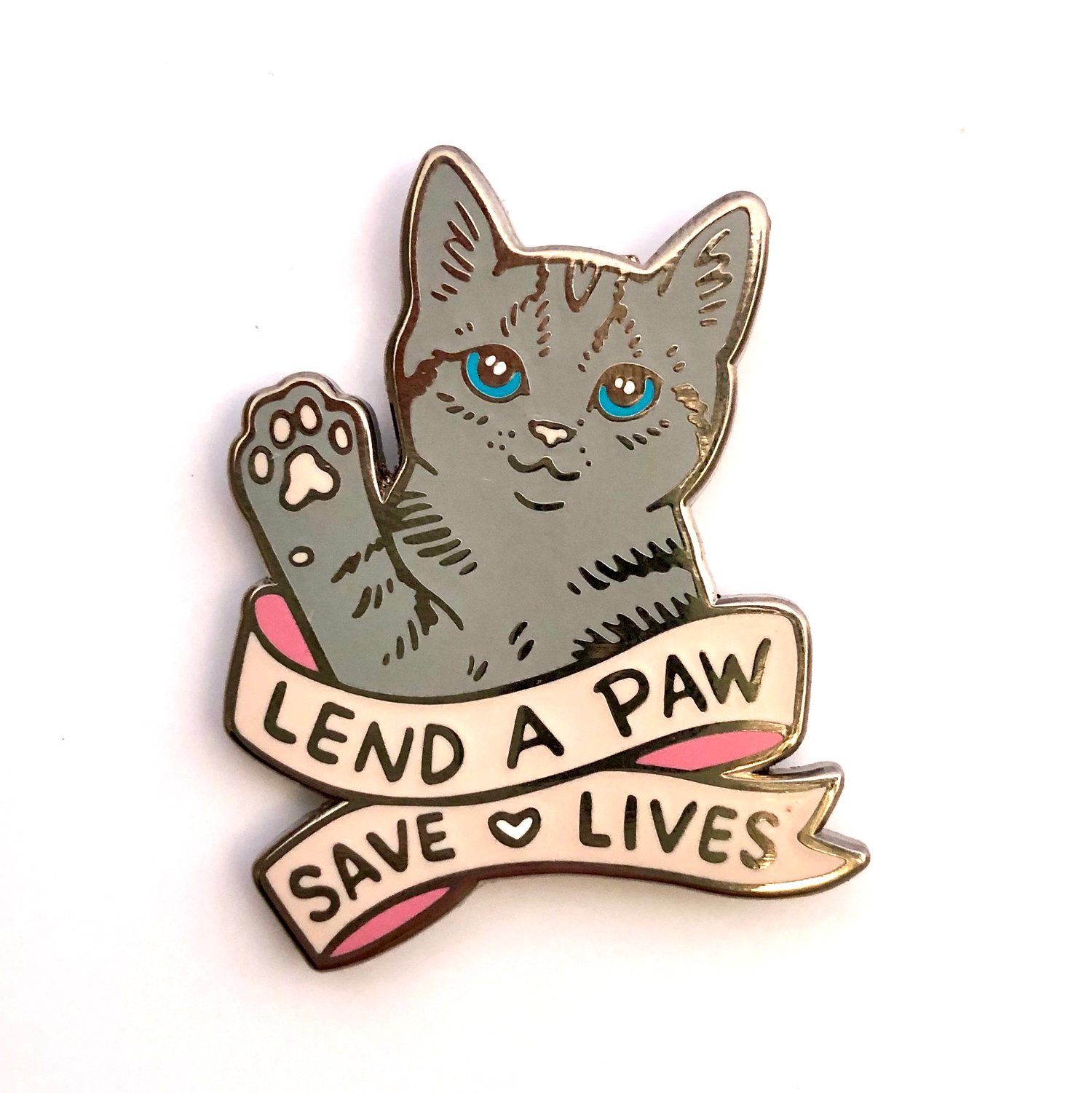 Image of Lend A Paw Enamel Pin